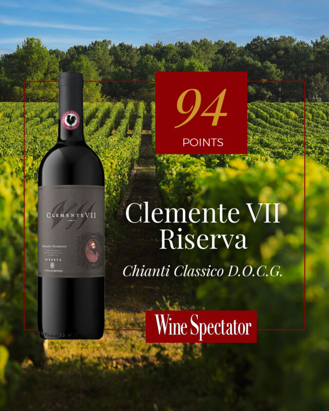 Un nuovo premio per il nostro Chianti Classico Clemente VII DOCG Riserva 2020! 🥇

Con un punteggio di 94 punti, Chianti Clemente VII DOCG Riserva 2020 conquista anche la rivista Wine Spectator, confermandosi eccellenza assoluta.

Un riconoscimento che celebra la passione con cui coltiviamo le nostre vigne. 

Brinda con noi a questo prestigioso traguardo! 🍷

#lapiùgrandefamigliadelchianticlassico #chiantilovers #chianticlassico #castellidelgrevepesa